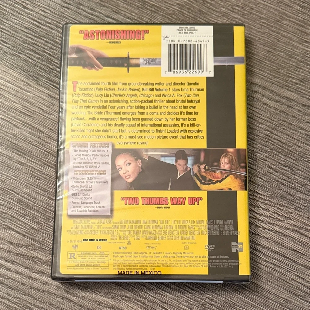 Kill Bill Volume 1 DVD / BUNDLE AND SAVE ON MOVIES - Picture 2 of 7